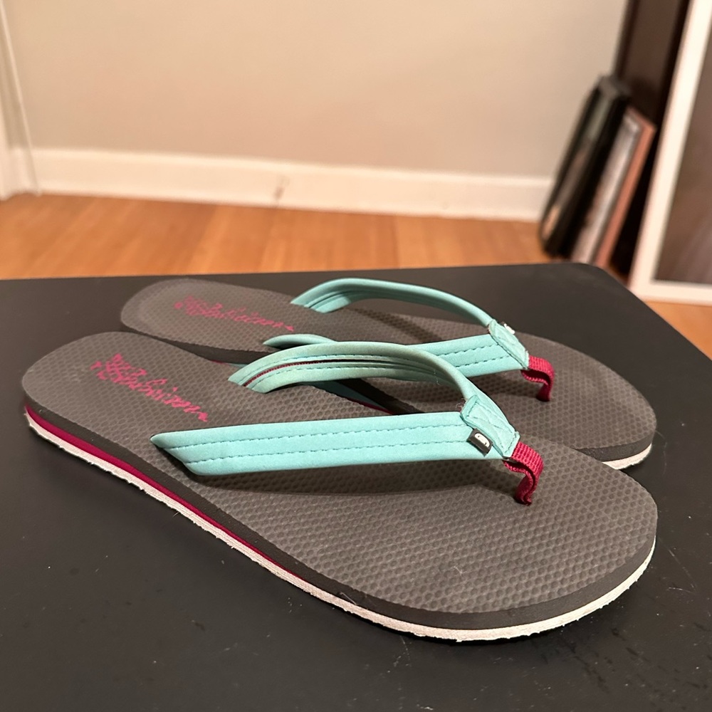 Women’s Aqua Blue Cobian flip flops. Super cute like new.